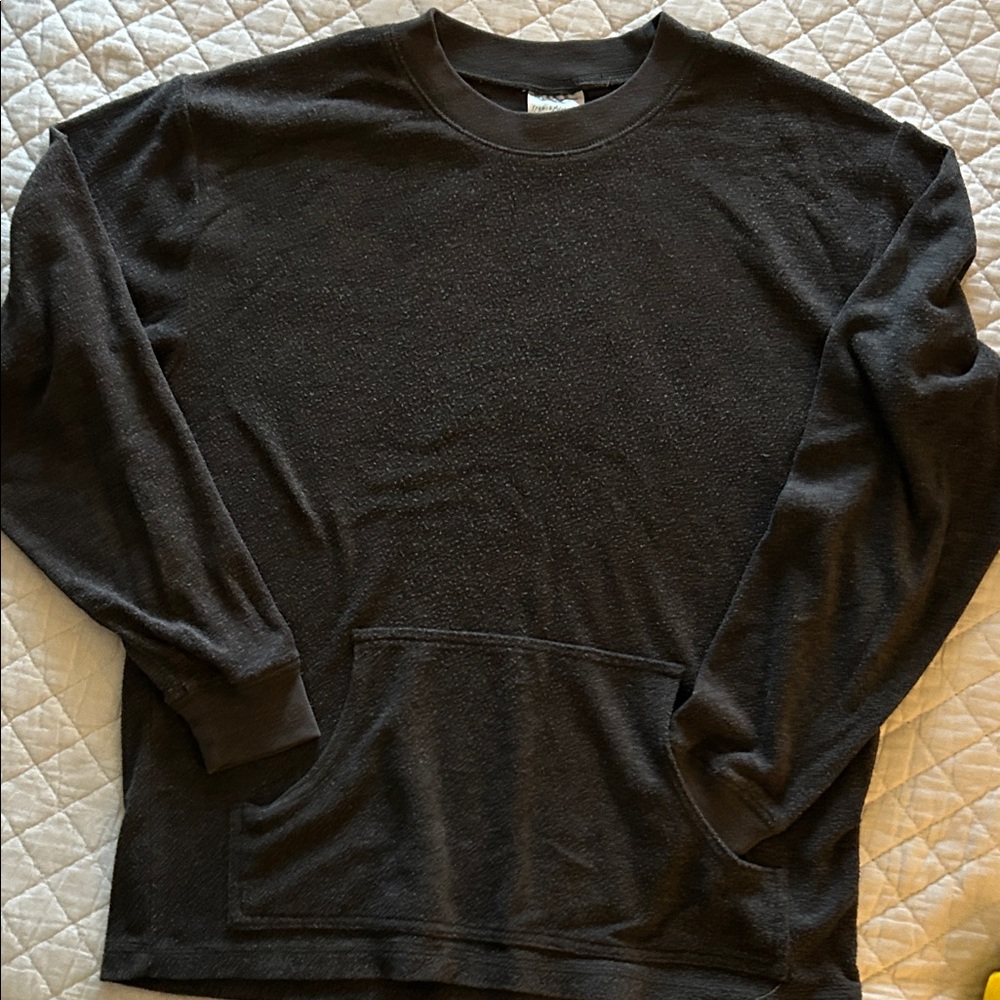 Cozy Dark Gray Women's Thin Sweatshirt